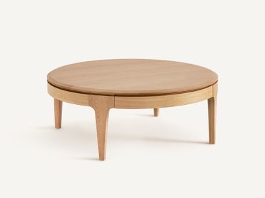 Mesa de centro redonda de carvalho SANARA AMPM