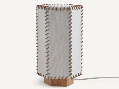 Linen table lamp SIXTA AMPM