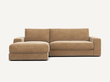 Ecksofa aus stonewashed Samt SKANDER AMPM