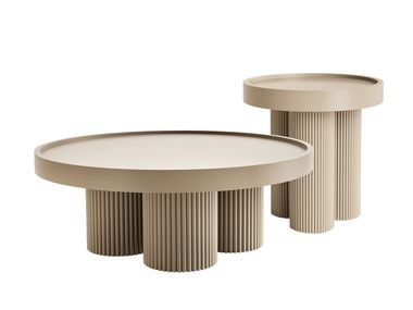 Round wooden coffee table ARTIC ANA ROQUE INTERIORS