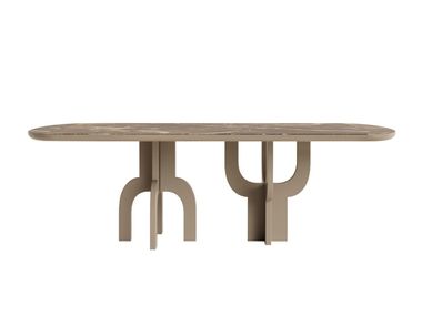 Wooden and marble dining table KENZO ANA ROQUE INTERIORS