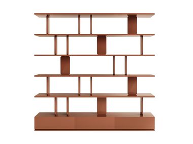 Biblioteca aberta dupla face de madeira MUSE ANA ROQUE INTERIORS