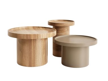 Round wooden coffee table TANGO ANA ROQUE INTERIORS