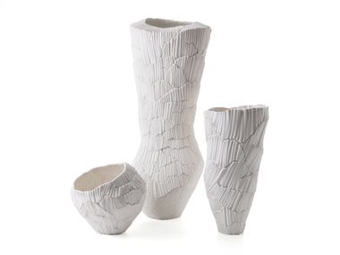 Porcelain vase ANEMOS WHITE Fos Ceramiche