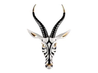 Lladró, MASCHERA ANTILOPE (NERO E ORO) Oggetto decorativo da parete in porcellana