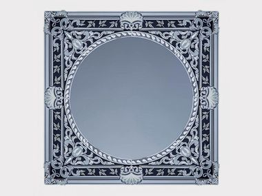 Specchio in vetro di Murano con cornice da parete ARABESQUE Sogni Di Cristallo