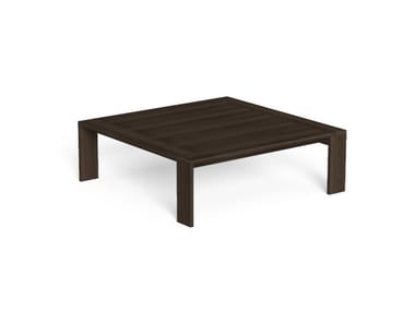 Square low Accoya® wood garden side table ARGO-WOOD