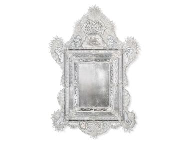 Specchio da parete con cornice in vetro  BRAGORA ARTE VENEZIANA