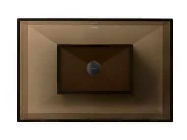 Rectangular countertop glass washbasin KUBIK ARTELINEA