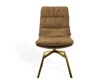 Swivel upholstered trestle-based chair ARVA | Trestle-based chair