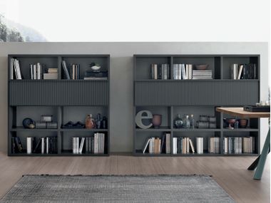 Open freestanding wooden bookcase ATLANTE UNIT AT207 Tomasella