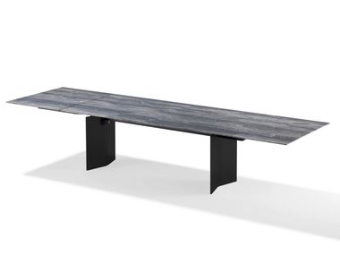 Extending rectangular natural stone table ATLAS MAGNUM Draenert
