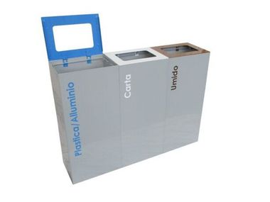 Metal waste paper bin for waste sorting ECO 1.0 A.U.ESSE