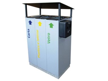 Litter bin with lid for waste sorting ECO 3.0 A.U.ESSE