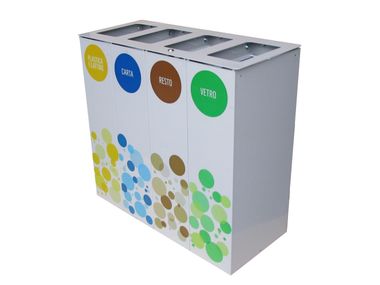 Metal waste paper bin for waste sorting ECO 4.0 A.U.ESSE