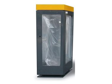 Waste paper bin for waste sorting ECOPOLI WITH TRANSPARENT BODY A.U.ESSE
