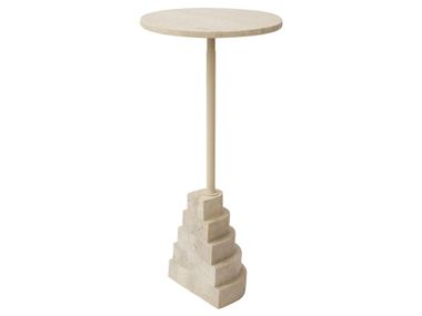 Round travertine coffee table SOLUM AYTM