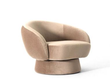 Poltrona girevole in tessuto con braccioli ALANA Able
