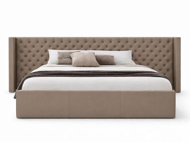 Letto imbottito matrimoniale con testiera capitonné ASHER Able