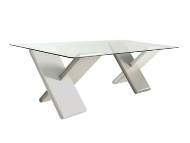 Tavolo da pranzo in MDF con piano in vetro BRADLEY Able