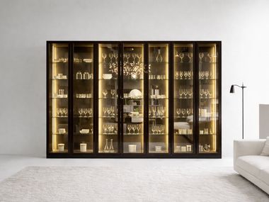 Vetrina in legno e vetro con illuminazione integrata LUXOR Able