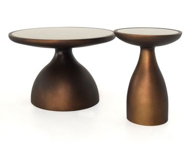 Tavolino da caffè rotondo in resina MARSIE Able