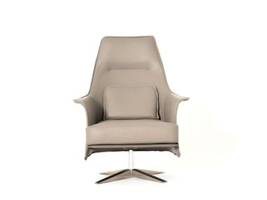 Poltrona a razze in pelle con braccioli MONACO Able