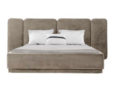 Letto imbottito matrimoniale in tessuto con testiera alta MONETTE Able