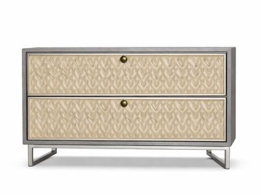 Comodino in pelle con cassetti TIFFANY Able