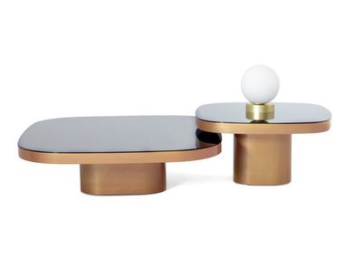 Tavolino basso contract in MDF e vetro temperato VICTOR Able