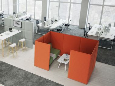 Acoustic fabric office booth Acoustic office booth FURNIKO