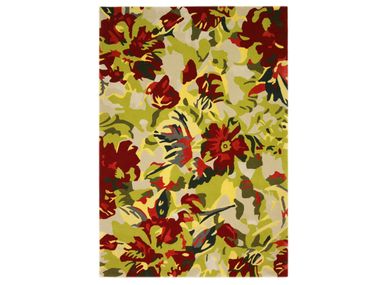 Rectangular long pile rug with floral pattern BOTANICA Ademi