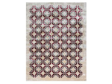 Patterned rectangular long pile rug EVOLUTION Ademi
