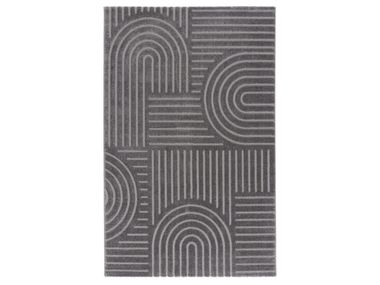 Patterned rectangular rug with optical pattern RING Ademi