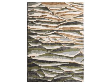 Rectangular patterned long pile rug VAGUE Ademi