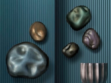 Adriani e Rossi edizioni, STONE BLACK Oggetto decorativo da parete in ceramica