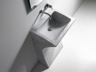 Freestanding rectangular marble washbasin LITO 3 Agape