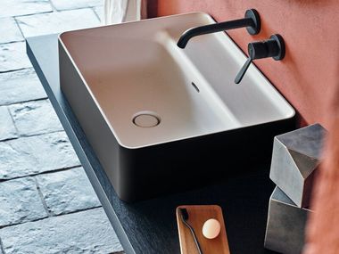 Countertop rectangular Cristalplant® washbasin MARSIGLIA Agape