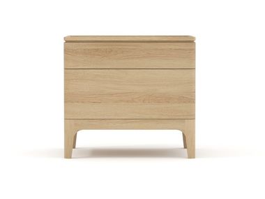 Comodino rettangolare in legno massello con cassetti ALLEGRO Air Division