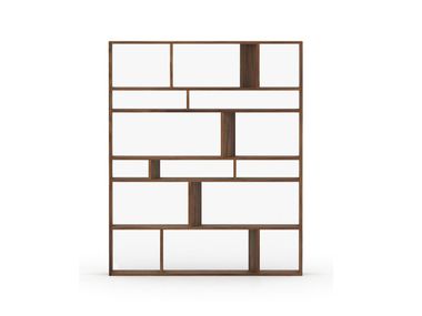 Freestanding open solid wood bookcase ARRAY SHELF - WIDE Air Division