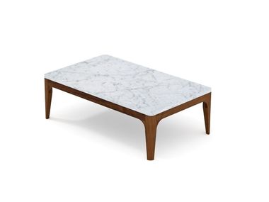 Rectangular Carrara marble coffee table CURVE Air Division