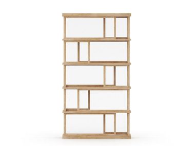 Open freestanding solid wood bookcase HDB SHELF - NARROW Air Division