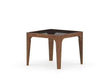 Square wood and glass coffee table PERRY Air Division