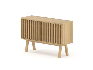 Solid wood sideboard with sliding doors TELEGRAMME Air Division