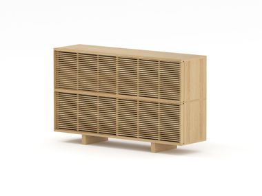 Solid wood sideboard with sliding doors TRAGG Air Division