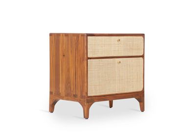 Comodino in teak con cassetti LOODUS Alankaram