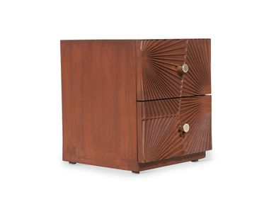 Comodino in teak con cassetti LUCE Alankaram