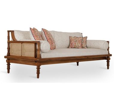 Upholstered teak day bed MEGAH Alankaram