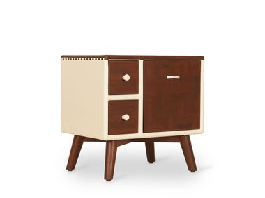 Comodino in teak con cassetti MOSAIQUE Alankaram