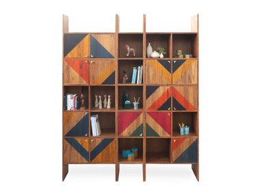 Freestanding teak bookcase NELIO Alankaram